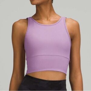 Lululemon Power Pivot Ribbed Tank in Wisteria Purple Size 2